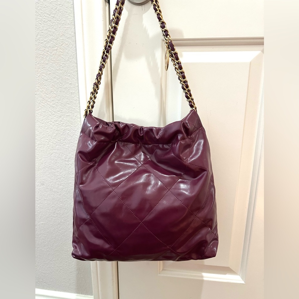 BURGUNDY shoulder bag